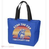 Stop The Car I See A Fluffy Cow Highland Cow Breeder Gift Tote Bag thumb 3