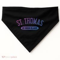 St Thomas Cool Gift Classic Style St Thomas Us Virgin Islands Gift USA-Made Doggie Bandana thumb 0