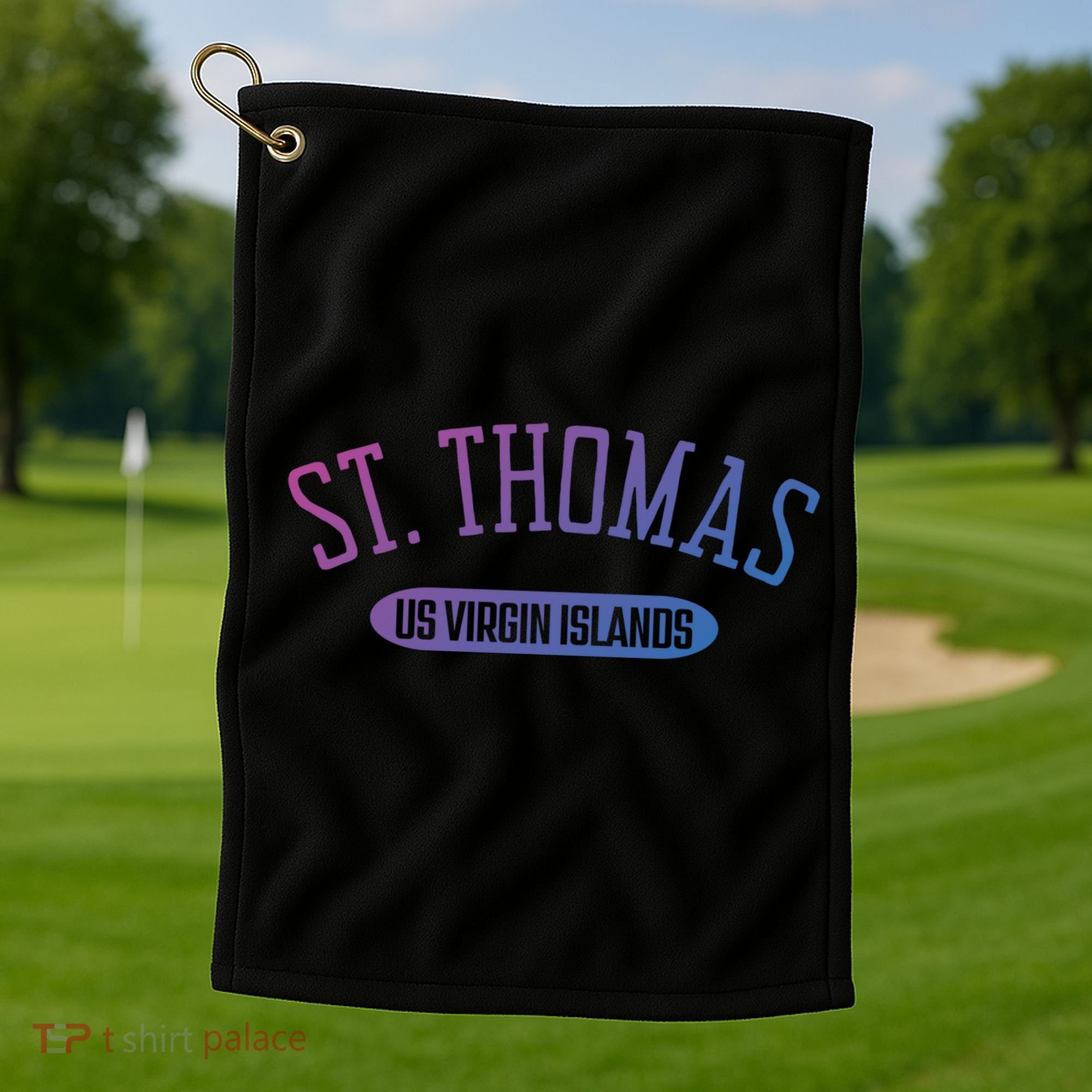 St Thomas Cool Gift Classic Style St Thomas Us Virgin Islands Gift Golf Towel
