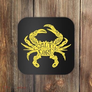 Salty To Core Crab Coaster