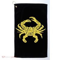 Salty To Core Crab Golf Towel thumb 0