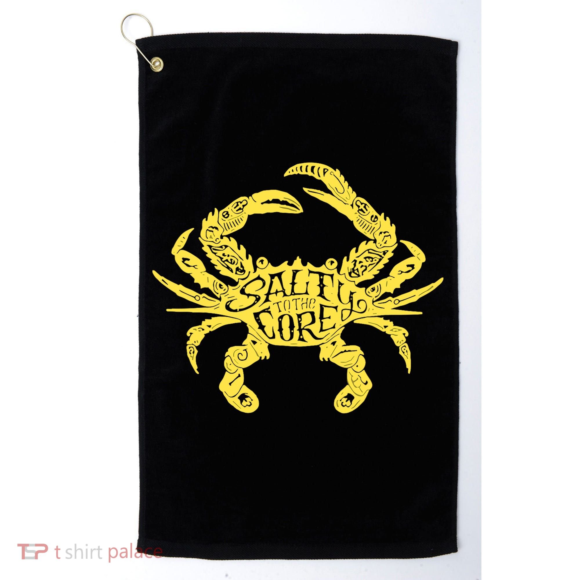 Salty To Core Crab Golf Towel