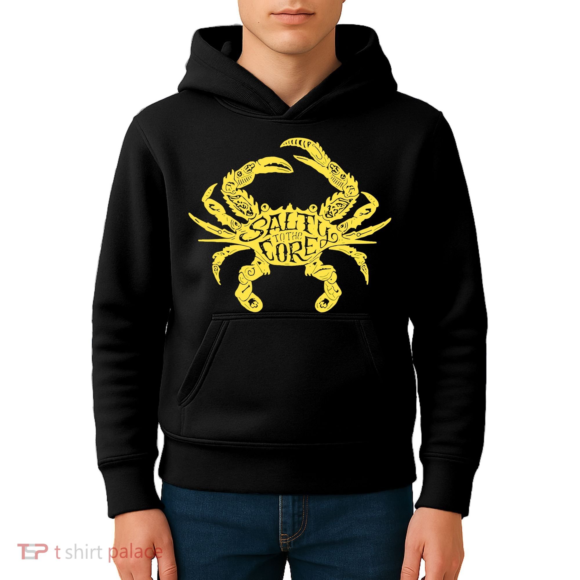 Salty To Core Crab Kids Hoodie