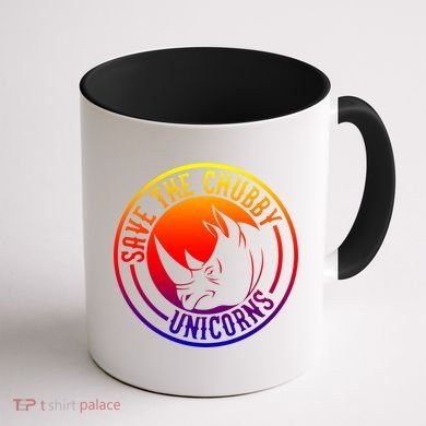 Save The Chubby Unicorns Vintage Retro Gift Coffee Mug back