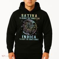 Sativa To Change The Things I Can Indica Cannabis W Tie Dye Hoodie thumb 2
