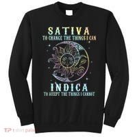Sativa To Change The Things I Can Indica Cannabis W Tie Dye Sweatshirt thumb 0