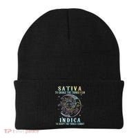 Sativa To Change The Things I Can Indica Cannabis W Tie Dye Beanie thumb 0