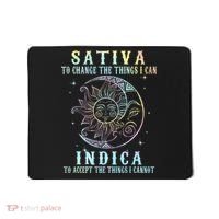 Sativa To Change The Things I Can Indica Cannabis W Tie Dye Mousepad thumb 0