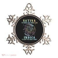 Sativa To Change The Things I Can Indica Cannabis W Tie Dye Ornament thumb 0