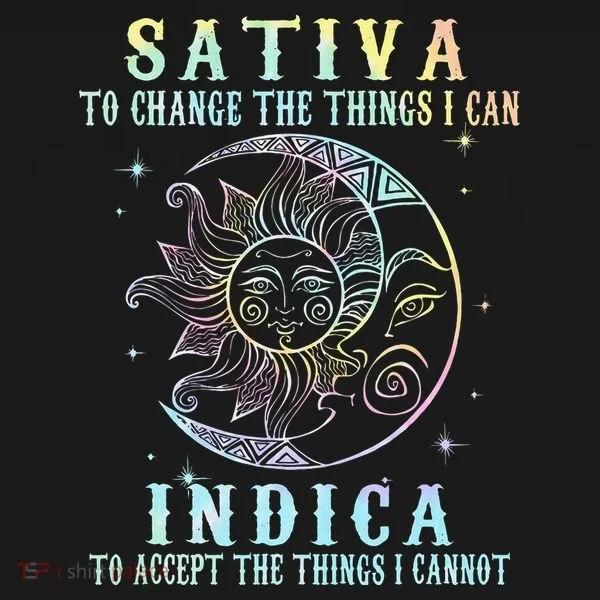 Sativa To Change The Things I Can Indica Cannabis W Tie Dye Ornament