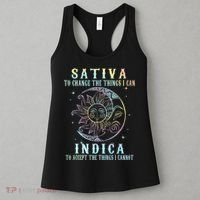 Sativa To Change The Things I Can Indica Cannabis W Tie Dye Women's Tank Top thumb 3