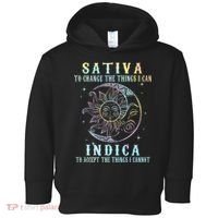Sativa To Change The Things I Can Indica Cannabis W Tie Dye Toddler Hoodie thumb 0