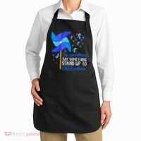 Standup To Child Abuse Prevention Awareness Blue Pinwheel Apron thumb 2