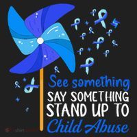 Standup To Child Abuse Prevention Awareness Blue Pinwheel Hat thumb 2