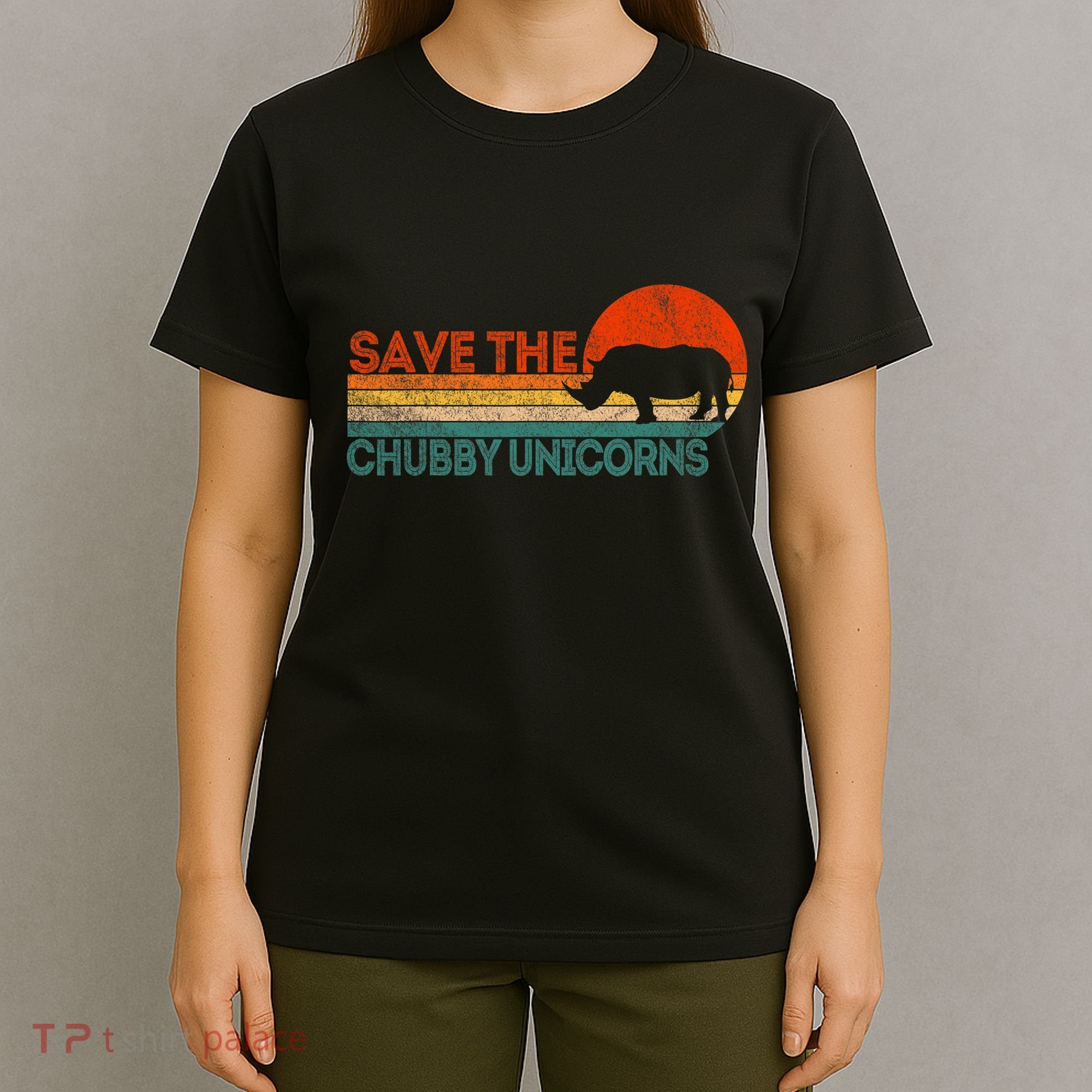 Save The Chubby Unicorns Funny Rhino Chubby Unicorn T-Shirt