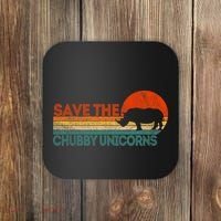 Save The Chubby Unicorns Funny Rhino Chubby Unicorn Coaster thumb 0