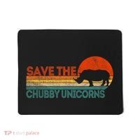 Save The Chubby Unicorns Funny Rhino Chubby Unicorn Mousepad thumb 0