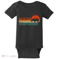 Save The Chubby Unicorns Funny Rhino Chubby Unicorn Baby Bodysuit thumb 0