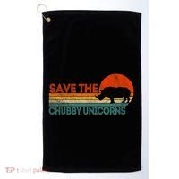 Save The Chubby Unicorns Funny Rhino Chubby Unicorn Golf Towel thumb 0