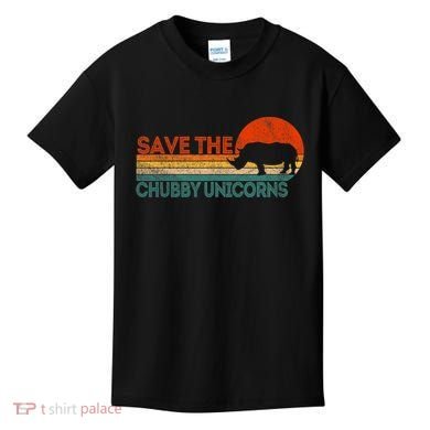 Save The Chubby Unicorns Funny Rhino Chubby Unicorn Kids T-Shirt