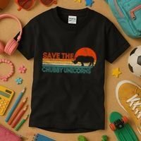 Save The Chubby Unicorns Funny Rhino Chubby Unicorn Kids T-Shirt thumb 3