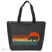 Save The Chubby Unicorns Funny Rhino Chubby Unicorn Tote Bag thumb 0