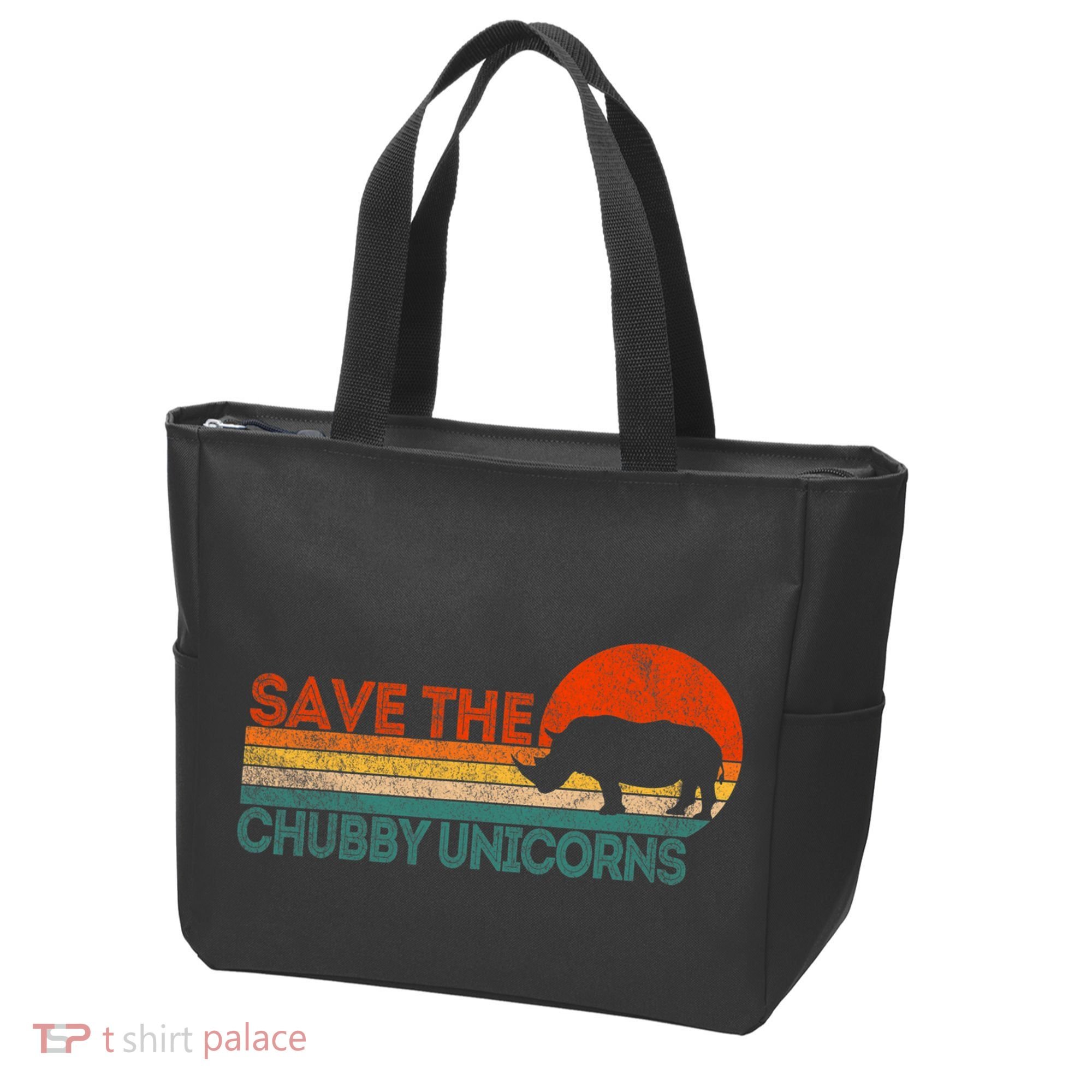 Save The Chubby Unicorns Funny Rhino Chubby Unicorn Tote Bag