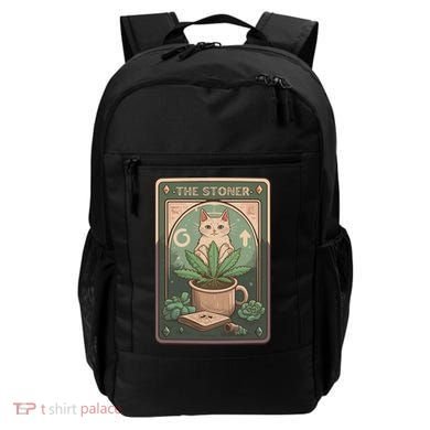 Stoner Tarot Card Cat Lover Funny Cat Backpack