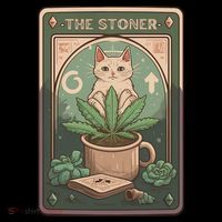 Stoner Tarot Card Cat Lover Funny Cat Toddler Hoodie thumb 2