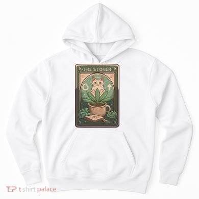 Stoner Tarot Card Cat Lover Funny Cat Hoodie