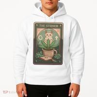 Stoner Tarot Card Cat Lover Funny Cat Hoodie thumb 2