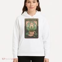 Stoner Tarot Card Cat Lover Funny Cat Hoodie thumb 5