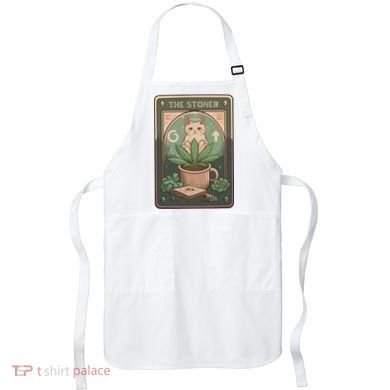 Stoner Tarot Card Cat Lover Funny Cat Apron