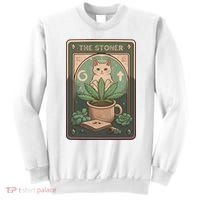 Stoner Tarot Card Cat Lover Funny Cat Sweatshirt thumb 0