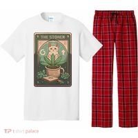 Stoner Tarot Card Cat Lover Funny Cat Pajama Set thumb 0