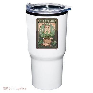 Stoner Tarot Card Cat Lover Funny Cat Tumbler