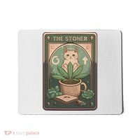 Stoner Tarot Card Cat Lover Funny Cat Mousepad thumb 0