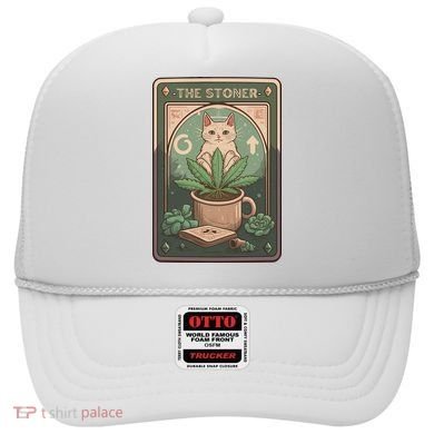 Stoner Tarot Card Cat Lover Funny Cat Hat