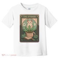 Stoner Tarot Card Cat Lover Funny Cat Toddler T-Shirt thumb 0