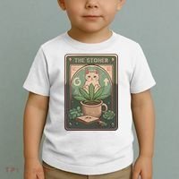 Stoner Tarot Card Cat Lover Funny Cat Toddler T-Shirt thumb 2