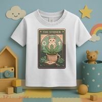 Stoner Tarot Card Cat Lover Funny Cat Toddler T-Shirt thumb 3