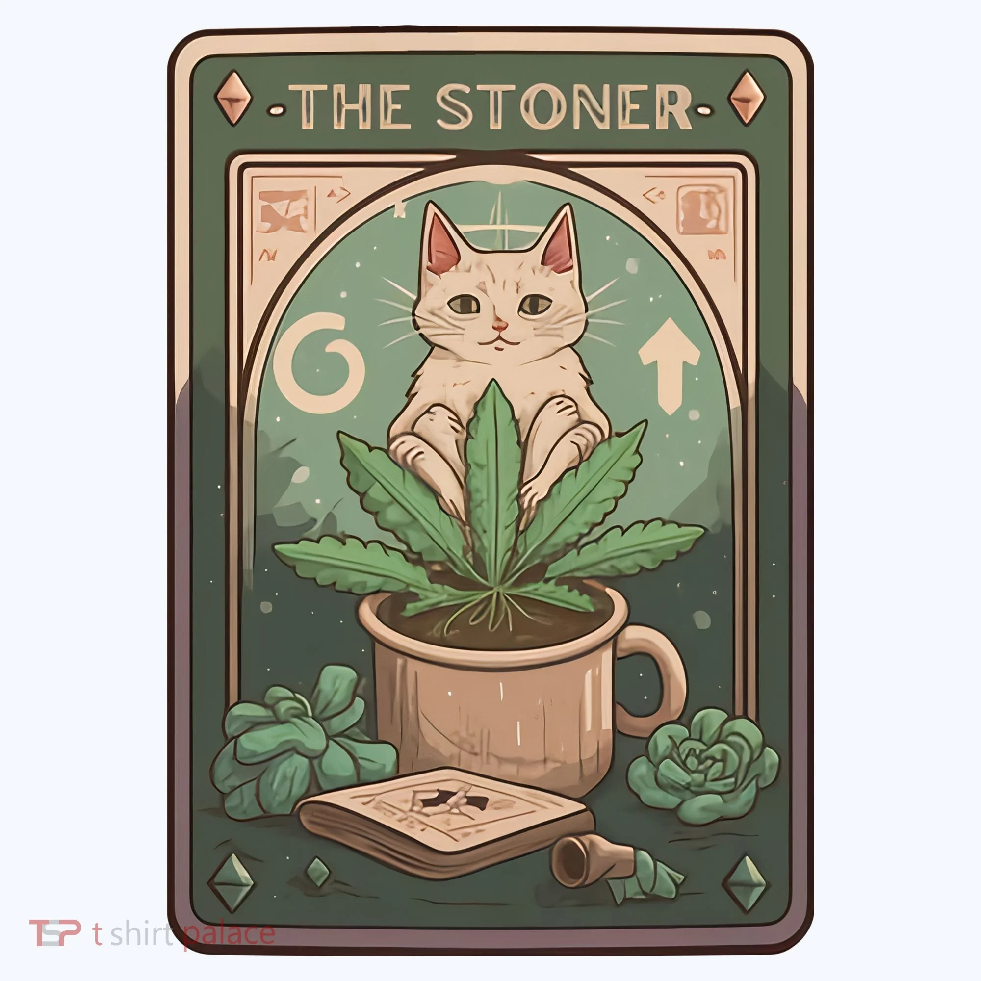 Stoner Tarot Card Cat Lover Funny Cat Visor
