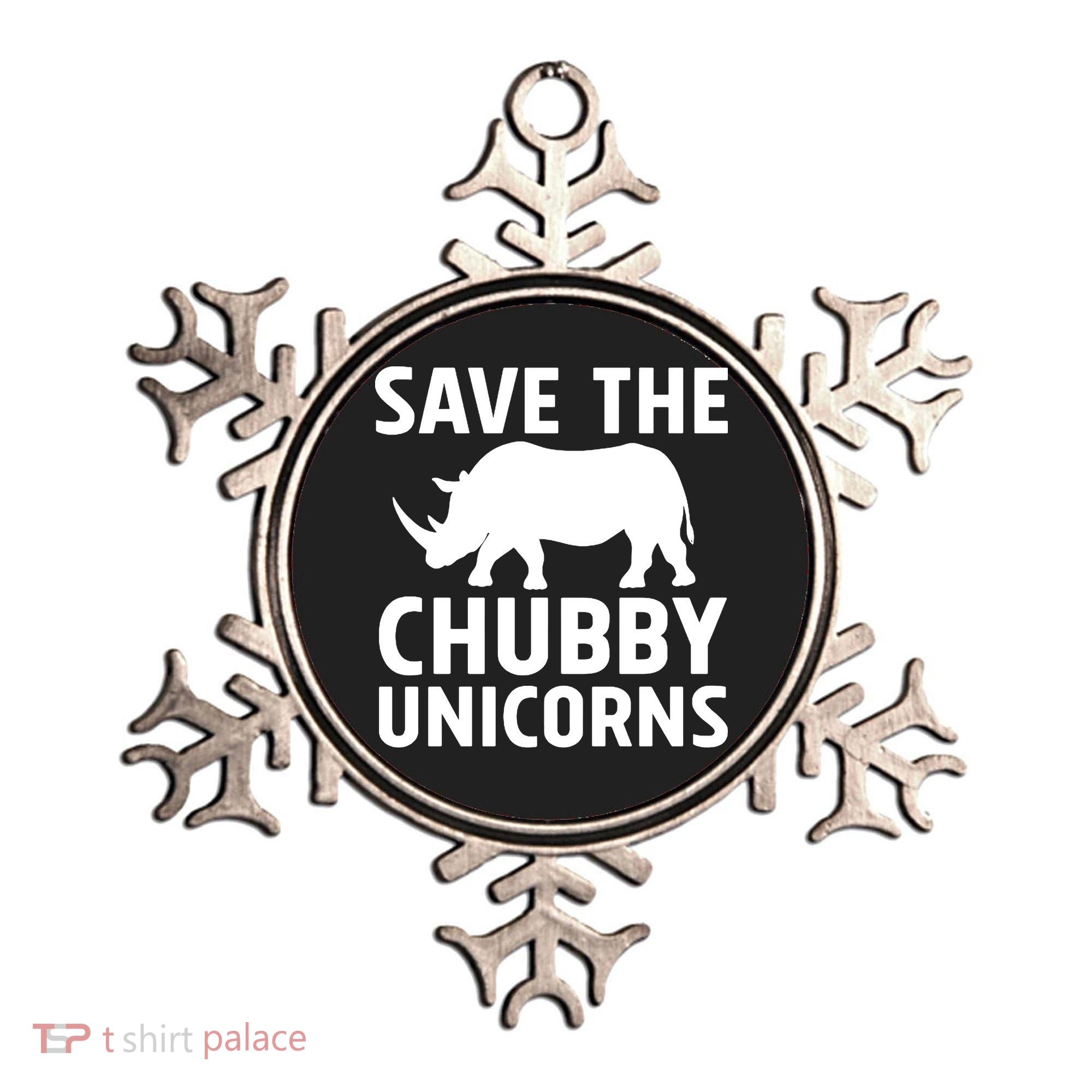 Save The Chubby Unicorns Funny Ornament