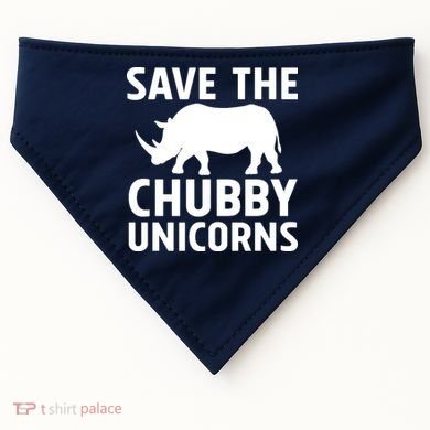 Save The Chubby Unicorns Funny USA-Made Doggie Bandana