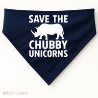 Save The Chubby Unicorns Funny USA-Made Doggie Bandana thumb 0