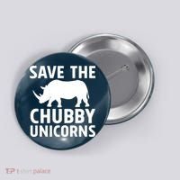 Save The Chubby Unicorns Funny Button thumb 0
