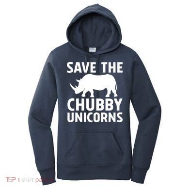 Save The Chubby Unicorns Funny Women's Hoodie