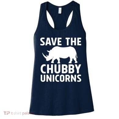 Save The Chubby Unicorns Funny Women's Tank Top