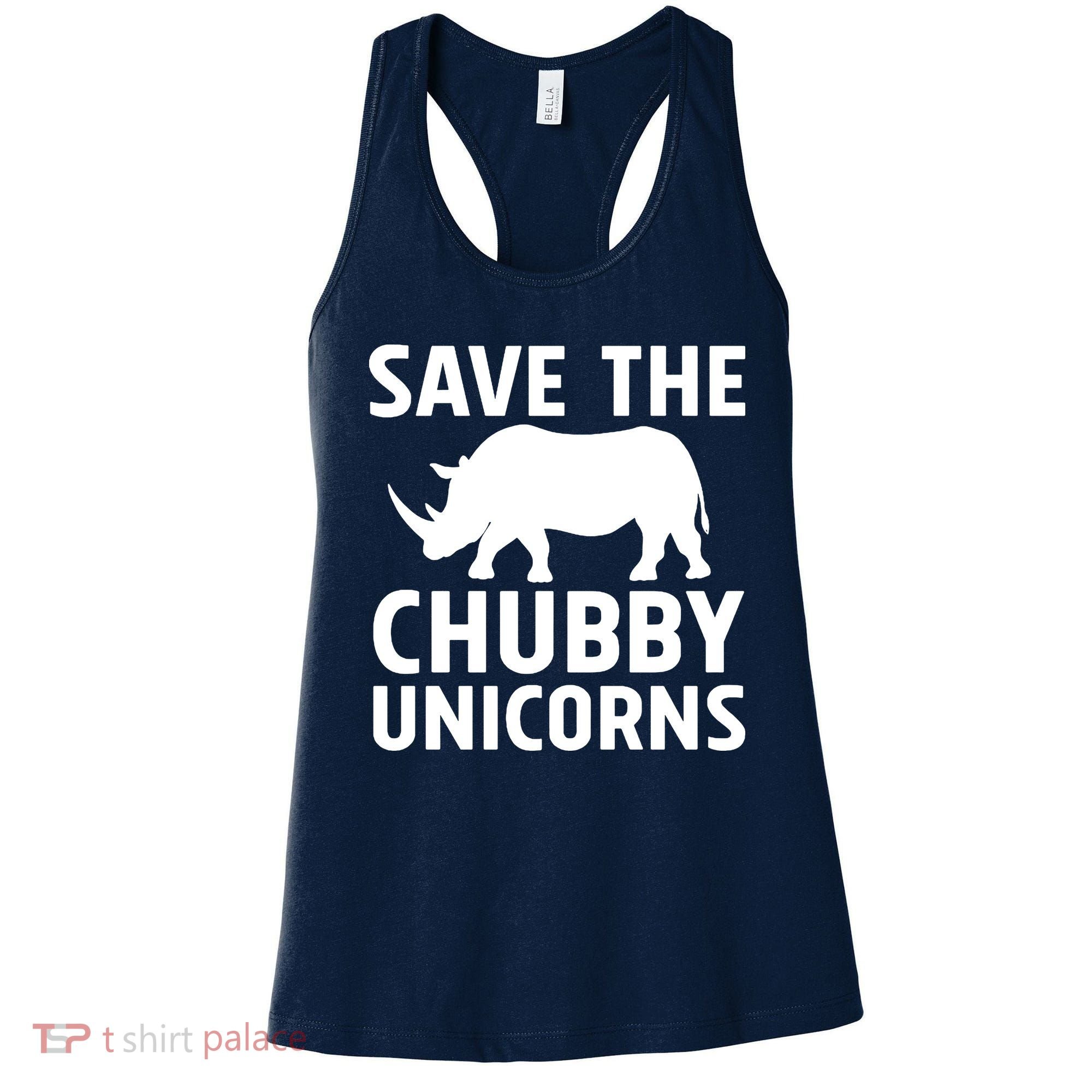 Save The Chubby Unicorns Funny Women's Tank Top