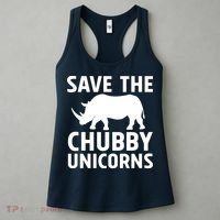 Save The Chubby Unicorns Funny Women's Tank Top thumb 3